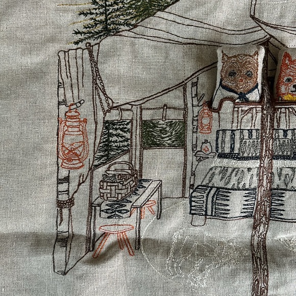 Coral & Tusk Pillow Camper Fox Owl - Picture 5 of 14